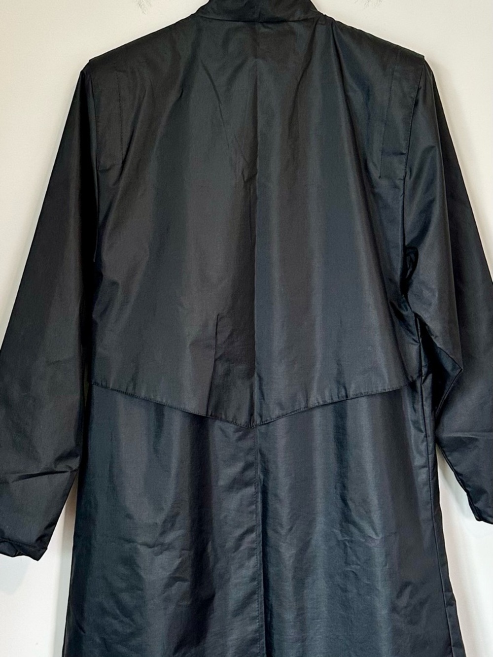 Fleet Street Classic Black Long Trench Coat - Size: 12 - Picture 8 of 9